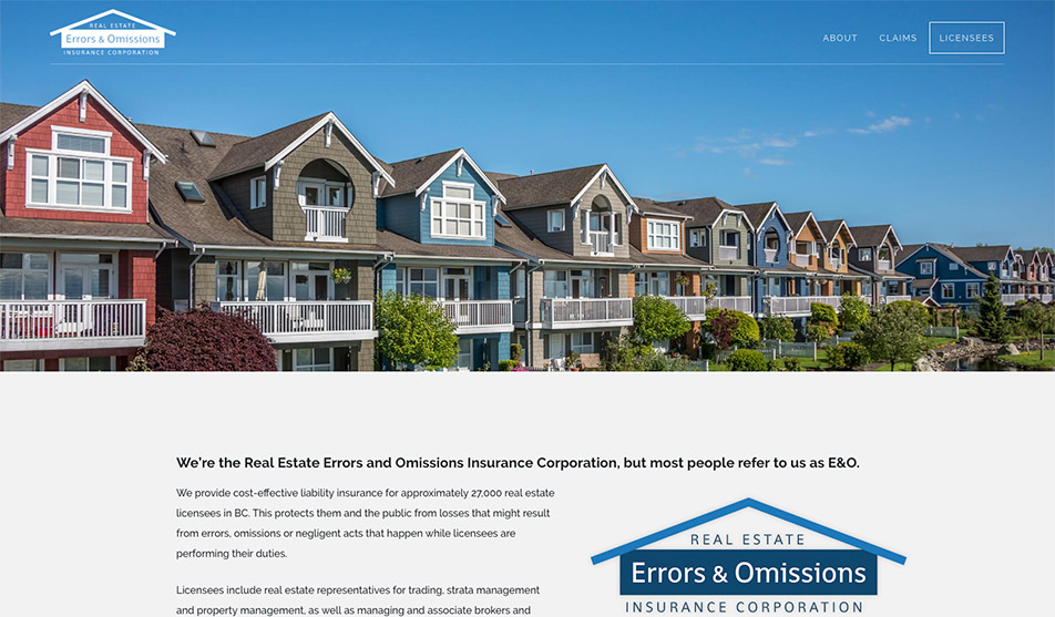 Real Estate Errors and Omissions Insurance Corporation website
