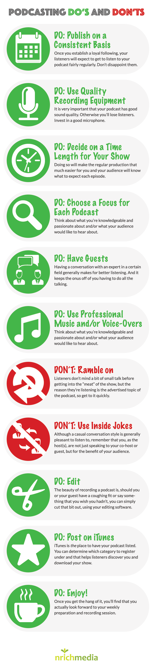 Podcasting Do's and Don'ts