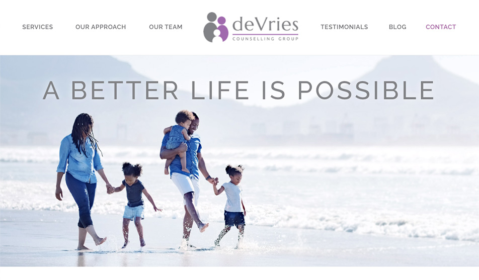 Website design - deVries Counselling Group